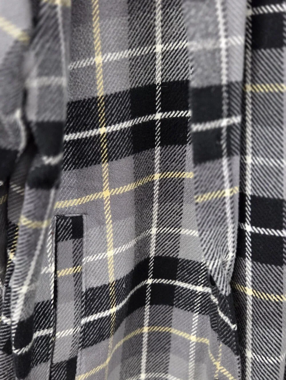 Goodfellow & Co Black and Gray Plaid Button Front Shacket Large Heavyweight